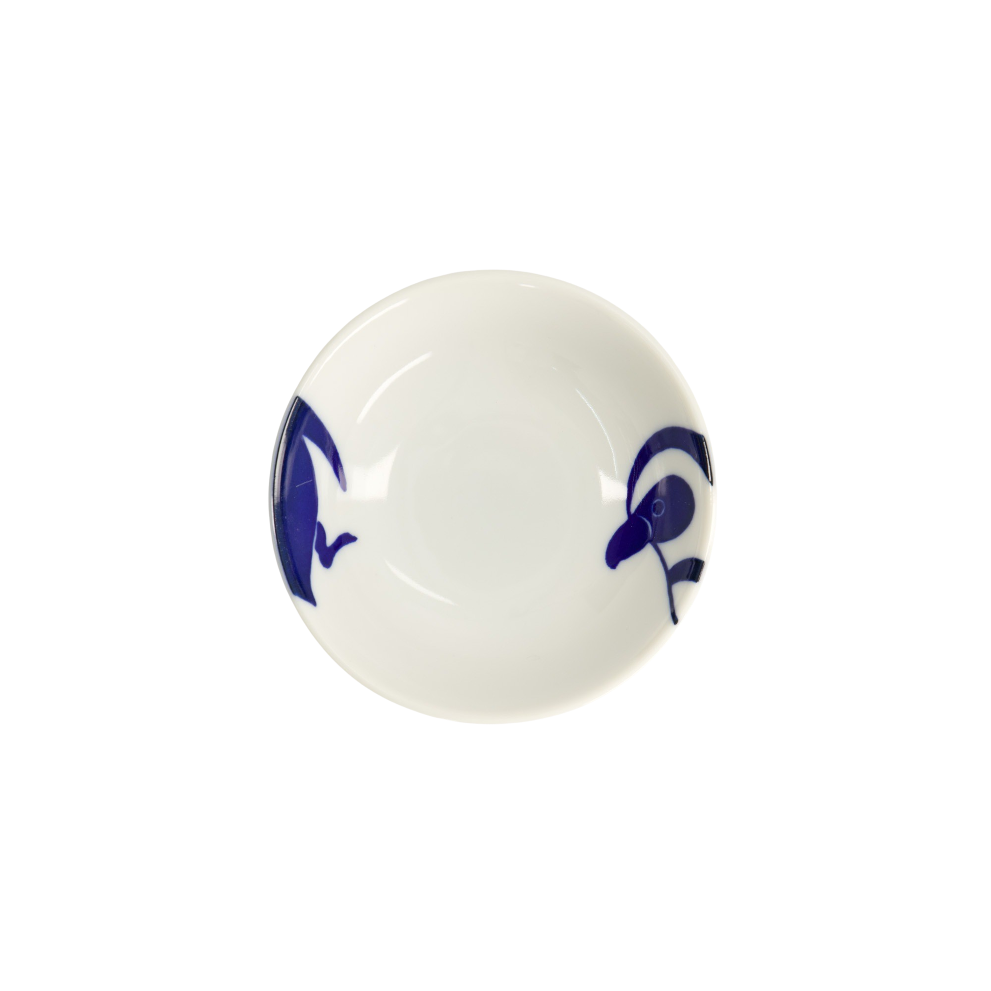 Penguin Kawaii Sauce skål, blå/hvid - Ø9 cm.